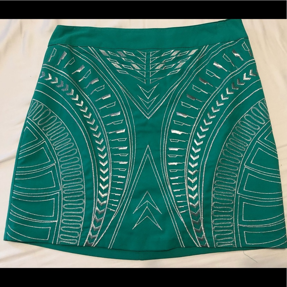 Jealous Tomato Aztec Embroidered Skirt